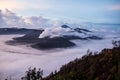View from the sunrise point near to the bromo mountain