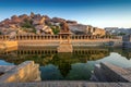 View of sunrise at Pushkarni, Sri Krishna tank in ruins. Hampi, karnataka, India