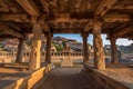 View of sunrise at Pushkarni, Sri Krishna tank in ruins. Hampi, karnataka, India