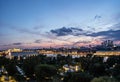 View during sunset at the center of Moscow with the statue of Peter the Great, Russia Royalty Free Stock Photo