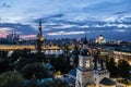 View during sunset at the center of Moscow with the statue of Peter the Great, Russia Royalty Free Stock Photo