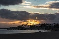 Sunset at Waikiki Beach, Oahu, Hawaii Royalty Free Stock Photo