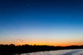 Sunset over Amazon river Royalty Free Stock Photo