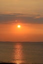 Sunset over Morecambe Bay, Lancashire, England Royalty Free Stock Photo