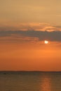 Sunset over Morecambe Bay, Lancashire, England Royalty Free Stock Photo