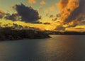 A view of the sunset from St Johns, Antigua Royalty Free Stock Photo