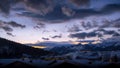 Sunset winter skiing landscape Reit im Winkl, bavaria, alps