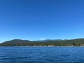 View of Sunshine Coast mountains from the water Royalty Free Stock Photo