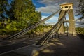 A view of the supports of the Clifton suspension bridge over the River Avon Royalty Free Stock Photo