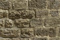 Surface of the stone wall of the masonry of Jerusalem stones Royalty Free Stock Photo