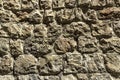 Surface of the stone wall of the masonry of Jerusalem stones Royalty Free Stock Photo