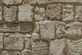 Surface of the stone wall of the masonry of Jerusalem stones Royalty Free Stock Photo