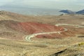 A view of Surprise Canyon Valley Road from Father Crowley Vista Point in Death Valley National Park, California, USA Royalty Free Stock Photo