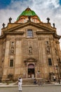 View of Sv Salvator church, Krizovnicke namesti square, in Prague