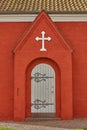 View of Svaneke Church on Island of Bornholm in Denmark