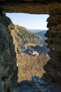 View from Svojanov castle to Svojanov village