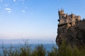 View of Swallow Nest Castle on Aurora Cliff Royalty Free Stock Photo