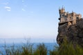 view of Swallow's Nest Castle on Aurora Cliff Royalty Free Stock Photo