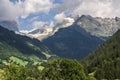 View of the Swiss alps: Beautiful Gimmelwald central Sw Royalty Free Stock Photo