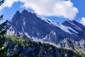 View of the Swiss alps: Beautiful Gimmelwald village, central Sw Royalty Free Stock Photo