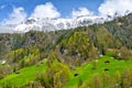 View on swiss alps in Lauterbrunnen village, Jungfrau region, Switzerland Royalty Free Stock Photo