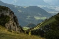 View on a Swiss valley from Berneuse mountain