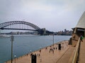 View on Sydney Harbour Bridge from the Opera House, Sydney NSW Australia Royalty Free Stock Photo