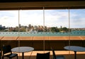 View of Sydney Harbour from Sydney Opera House cafe, Australia Royalty Free Stock Photo