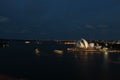 View of the Sydney opera house in Australia in the evening Royalty Free Stock Photo