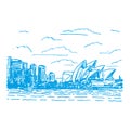 Sydney, Australia. The Opera House. Vector illustration