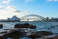 View of Sydney Opera House And Harbour Bridge Australia at sunset
