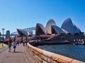 Sydney Opera House and Harbour Bridge, Bennelong Point, NSW, Australia Royalty Free Stock Photo