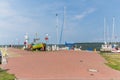 View of the Szczecin lagoon in Nowe Warpno village / Poland Royalty Free Stock Photo