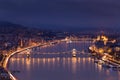 View on Szecheny bridge in Budapest Hungary Royalty Free Stock Photo