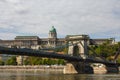 View of the Szechenyi Chain Bridge and Buda Castle in Budapest. Hungary Royalty Free Stock Photo