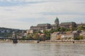 View of the Szechenyi Chain Bridge and Buda Castle in Budapest. Hungary Royalty Free Stock Photo