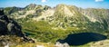 View from Szpiglasowy Wierch mountain peak in High Tatras mountains Royalty Free Stock Photo