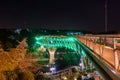 View of Tabiat Bridge at night in Tehran. Iran