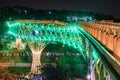 View of Tabiat Bridge at night in Tehran. Iran