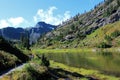 A view of Table Mountain from Bagley Lake in the North Cascades Royalty Free Stock Photo