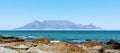 A view of Table Mountain from Bloubergstrand, Cape Town, South Africa Royalty Free Stock Photo