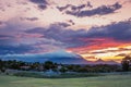 View of Table Mountain and Cape Town City at sunrise on a beautiful morning, Cape Town, South Africa Royalty Free Stock Photo