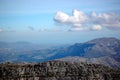 View from Table Mountain, South Africa, Cape-Town, rocks and clouds Royalty Free Stock Photo