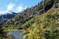 Stunning fall colors around Bagley Lake in the North Cascades Royalty Free Stock Photo