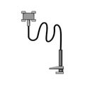 view table phone holder cartoon vector illustration