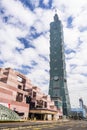 View of Taipei 101 skyscrapers in Taipei, Taiwan. Royalty Free Stock Photo