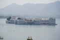 View of Taj Lake Palace Hotel on lake Pichola. : Udaipur Rajasthan - March 2020 Royalty Free Stock Photo
