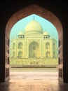 View on Taj Mahal mausoleum from arch