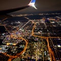 View of Tampa Bay area from airplane Royalty Free Stock Photo