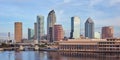 Tampa, Florida Skyline on a Winter Morning Royalty Free Stock Photo